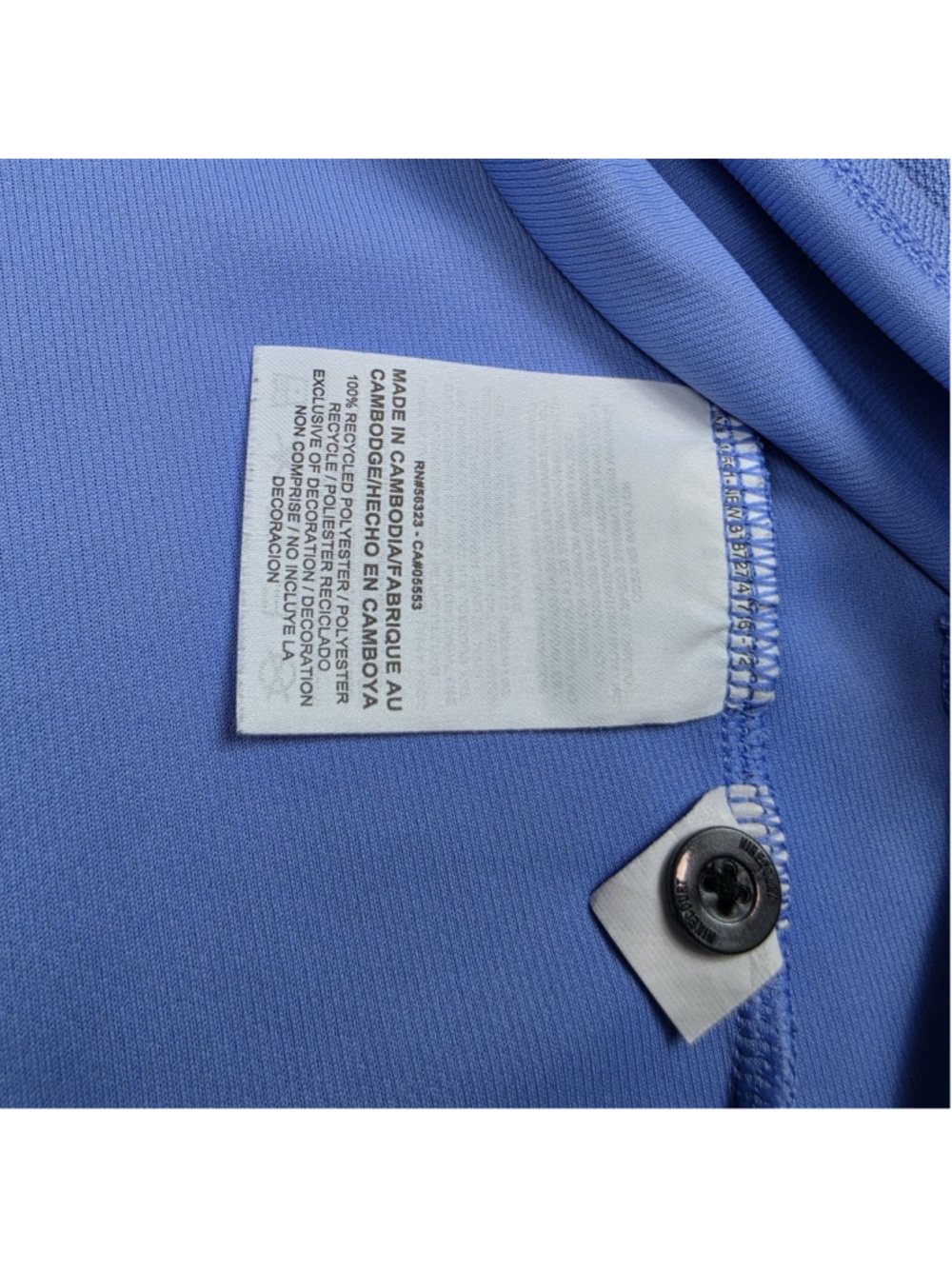 Nike Dri-FIT Roger Federer RF Tennis Polo Shirt Blue Black XXL - Picture 7 of 12